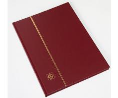 16 weiße Seiten LEUCHTTURM Einsteckbuch Briefmarkenalbum Einband weinrot
