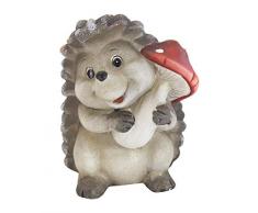 DARO DEKO Keramik Figur Igel mit Pilz B - 1 Stück