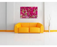 Blumen Format: 120x80 cm auf Leinwand, XXL riesige Bilder fertig gerahmt mit Keilrahmen, Kunstdruck auf Wandbild mit Rahmen, günstiger als Gemälde oder Ölbild, kein Poster oder Plakat