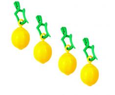 Haus&Garten Tischtuchbeschwerer Obst Tischtuchbommeln Tischtuchgewichte Tischtuchhalter (4xZitrone)