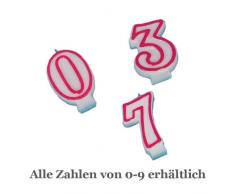 1 Stück Zahlen-Kerze ‚6‘ Zahlenkerze, Geburtstags-Kerze