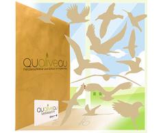 QUALIVEAU® 12-30cm Große Fensterbilder Aufkleber zum Schutz vor Vogelschlag, Komplettset mit Verklebehilfe, Beige