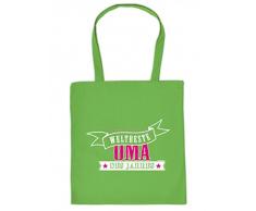 Goodman Design ® Stoffbeutel statt Nikolaussack - Weltbeste Oma - Lustige besondere Tasche als kreativer Ersatz für Nikolausstrumpf