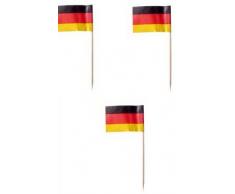 200 Deko-Picker 8 cm Deutschland Flaggenpicker / Fahnenpicker / Partypicker