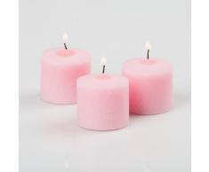 Votivkerzen 12-er Set Brenndauer 10 Stunden, Farbe Rosa ohne Duft