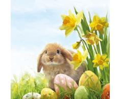 Meine Serviette 20 Ostern Osterhase Narzissen Frühling Osterei 33 x 33cm