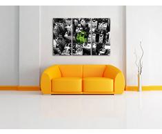 New York City spezial schwarz/weiß 3-Teiler Leinwandbild 120x80 Bild auf Leinwand, XXL riesige Bilder fertig gerahmt mit Keilrahmen, Kunstdruck auf Wandbild mit Rahmen, günstiger als Gemälde oder Ölbild, kein Poster oder Plakat