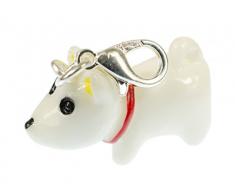 Miniblings Hund Charm Zipper Anhänger Hundefigur Kawaii Tier Terrier Halsband