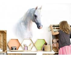 Little Deco Wandtattoo Pferdekopf I (BxH) 30 x 40 cm I Kinderzimmer Babyzimmer Kinder Aufkleber Sticker Wandaufkleber Wandsticker Klebeposter Stickers Poster DL143