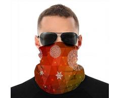 dfgi Dunkelgrüne rote Weihnachtspostkarte Vielseitige Multifunktions-Kopfbedeckung Halsmanschette Sturmhaube Helmfutter Reitgesichtsabdeckung für Kinder Frauen Männer im Freien UV-Schutz