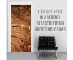 XXL-Tapeten Türtapete selbstklebend TürPoster Wood Closeup im Format 90x210cm - Türfolie Klebefolie von Trendwände