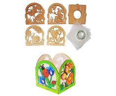 Holz Bastelset - Laterne als Teelichthalter - Marienkäfer & Tiere - zum Basteln - komplett ausgesägt natur Kerzenhalter / Kerze - Laternen z.B. für Ostern Osterei / Ei Osternest Frühling Teelicht - Set für Kinder & Erwachsene - Handarbeiten Teelicht