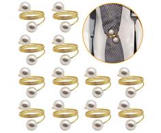 Sayopin Gold Serviettenringe 12 Stück Serviettenringe Set， Tischdekoration Serviettenhalter für Hochzeit Hotel Tisch Dekoration Party Serviettenringe