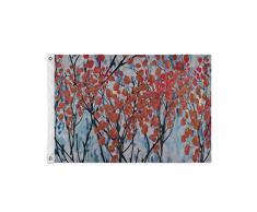 Hängende Flagge Dekor Herbst Romantisches rotes Blatt Ölgemälde Gartenflaggen Dekorativ 24 x 36 Zoll / 36 x 60 Zoll bedrucktes haltbares Polyester mit zwei Metallösen für den Außen- / Innenbereich