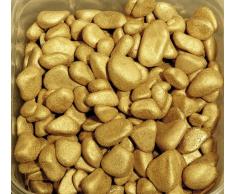 Marbles metallic 7-15mm gerundete Dekosteine 1 KG GOLD