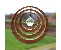 Exzentrik Fensterdeko Aus Holz Mit Bleikristall, Fensterschmuck Mit Glaskristall, Moblile Handmade, Fensterdekoration Geschenkidee