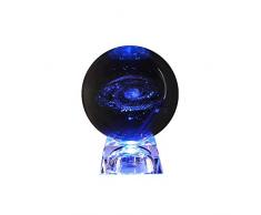 Sonnensystem Kristallkugel mit Beleuchtung 3D Laser graviert Galaxy Kristallkugel Tischlampe Glaskugel dekorative Planeten Miniaturen Büro Dekoration Ornament Geburtstagsgeschenk