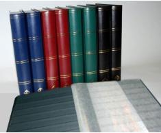 Prophila Leuchtturm 60 schwarze Seiten Briefmarkenalbum Einsteckbuch roter Einband