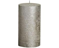 Rustikal 103667640307 Metallic Stumpenkerze, Paraffin Wachs, Champagner
