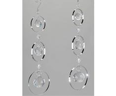 formano 2er Set Deko Hänger, Fensterdeko Balls Kugeln Silber L. 30cm Metall