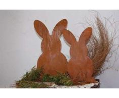 Rostikal | Hase „Koni“ Deko Idee für Ostern | Osterdeko im 2er Set | 25 und 30 cm hoch
