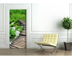 Türtapete selbstklebend Türposter - GRÜNER WEG - Fototapete Türfolie