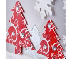 SIGEL DS454 Handmade-Weihnachtskarten Set mit Umschlag, DIN A6, 10 Stück, mit Einlageblatt und 3D