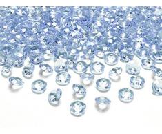 Dekosteine Diamanten hellblau 100 Stück 12mm Durchmesser Deko-Edelsteine Tischdeko Hochzeit Palandi®