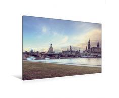 Calvendo Premium Textil-Leinwand 120 cm x 80 cm quer, Canaletto Blick | Wandbild, Bild auf Keilrahmen, Fertigbild auf echter Leinwand, Leinwanddruck Menschen Menschen