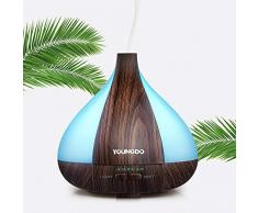 YOUNGDO Aroma Diffuser 220ML, Ultra Leiser Luftbefeuchter, 7 Farben LED Duftlampe, Diffusor Aromatherapie Ätherische Öle, Humidifier mit Timer, BPA-Free, Ultraschall Vernebler für Schlafzimmer, Büro