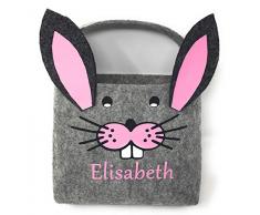 Ostertasche mit namen Osterkörbchen Rosa