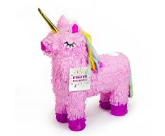 Trendario Einhorn Pinata - 57x37cm groß in Rosa / Pink - ungefüllt - Ideal zum Befüllen mit Süßigkeiten und Geschenken - Piñata für Kindergeburtstag Spiel, Geschenkidee, Party, Hochzeit