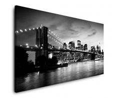 Paul Sinus Art Skyline Manhattan 120x 60cm Panorama Leinwand Bild XXL Format Wandbilder Wohnzimmer Wohnung Deko Kunstdrucke