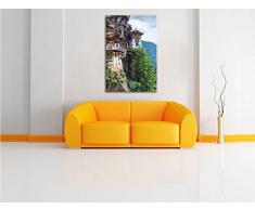 Buddha Tempel in China, Format: 70x100 auf hochkantiges Leinwand, XXL riesige Bilder fertig gerahmt mit Keilrahmen, Kunstdruck auf Wandbild mit Rahmen, günstiger als Gemälde oder Ölbild, kein Poster oder Plakat