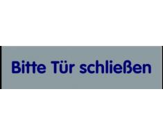 Schild PVC Türschild Bitte Türe schließen selbstklebend 20x80mm