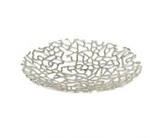Boltze Deko-Schale Fidan Silber Aluminium (40cm rund)