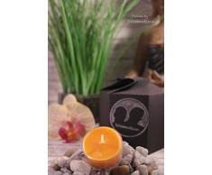 DANtealight Duftteelicht 9er Set Frangipani, Rapswachs, Brenndauer min. 36 Stunden