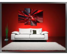 Bild auf Leinwand Phantasie 130 x 80 cm 4 Teile Modell-Nr. XXL 6137 Bilder fertig gerahmt auf echtem Holzrahmen. riesig. Ausführung Kunstdruck als Wandbild auf Rahmen. Günstiger als Ölbild Gemälde Poster Plakat mit Bilderrahmen.