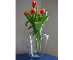 IKEA Blumenvase Betydande mundgeblasene Glasvase - 30 cm hoch - 23 cm breit - Klarglas - jedes Stück ein Unikat