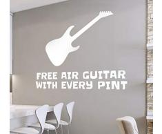 Wandaufkleber Schlafzimmer Kostenlose Luftgitarre mit jedem Pint Wandaufkleber für Wohnzimmer Schlafzimmer Jungen Schlafzimmer
