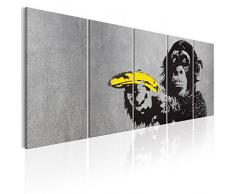 murando - Bilder Banksy AFFE mit Banane 225x90 cm Vlies Leinwandbild 5 TLG Kunstdruck modern Wandbilder XXL Wanddekoration Design Wand Bild - Monkey Street Art Urban Mural i-C-0110-b-m