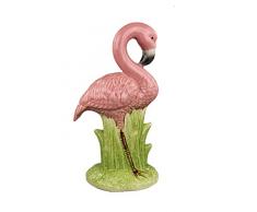 Pastel Tischvase FLAMINGOS Blumentopf Origami Design Keramik Hohe nach Wahl (Figur Flamingos 2er Set)