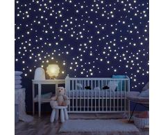 Homery Sternenhimmel 400 Leuchtsterne selbstklebend mit starker Leuchtkraft, fluoreszierende Leuchtsterne Wandtattoo & Wanddeko Aufkleber für Baby, Kinder oder Schlafzimmer (Leuchtsterne)