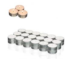 Smart Planet® Kerzen Ambiente - 36er Set Teelichter weiß Lange Brenndauer 36 Stück Teelicht in Weiss - Aluschale Kerze