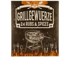 BBQ Grillgewürz-Adventskalender I Weihnachtskalender mit 24 edlen Gewürzspezialitäten I würziges Barbecue Geschenkset Kräuter & Gewürze aus aller Welt