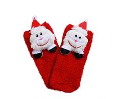 BESTOYARD Santa Socken 3D Weihnachtsstrümpfe Kinder Winter korallenrote Fleece Socken 1-5 Jahre