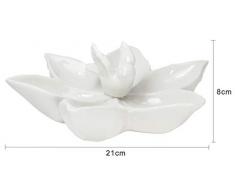 Vogeltränke Matzi weiß glasiert edel Vögel Vogelbecken Wasserstelle Schale Trinkstelle Vogelbad Garten Deko Balkon Terrasse, aus Porzellan, 21 cm lang, 8 cm hoch, Sommer Frühlingsdeko back2season