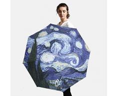 CCMOO Ölgemälde China Landschaftsmuster Regen Sonne Regenschirm Falten Verdickung Anti-UV-Mode Abstrakte Kunst Design Frauen 03