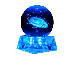 Galaxy Kristallkugel LED Nachtlicht 3D Laser Sonnensystem Glaskugel mit Beleuchtung Base Dekorativen Planeten Miniaturen Büro Dekoration Ornament Geburtstagsgeschenk