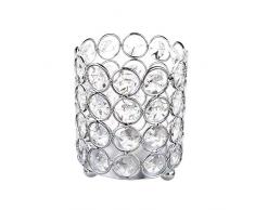 ZZM Make-up-Pinselhalter mit Kristallperlen, Stifthalter für Büro, Schreibtisch, Kosmetik, Augenbrauen, Eyeliner, Behälter für Zylinder-Kerzen, Laterne für Hochzeiten, Tischdekorationen